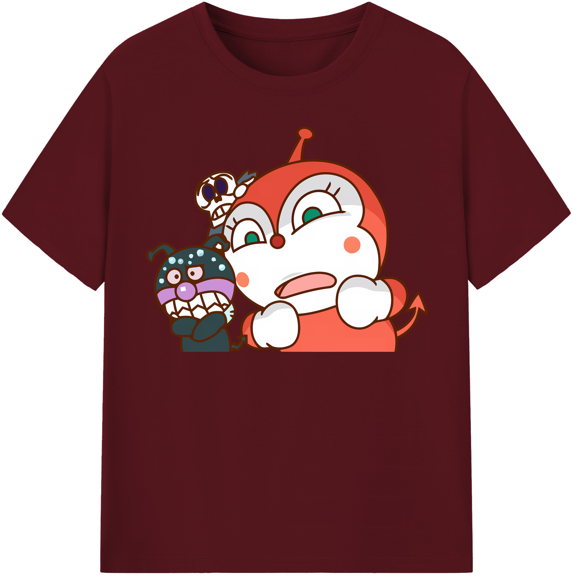 （画像用） アンパンマン Anpanman 綿100％半袖Tシャツ（フロントプリント）